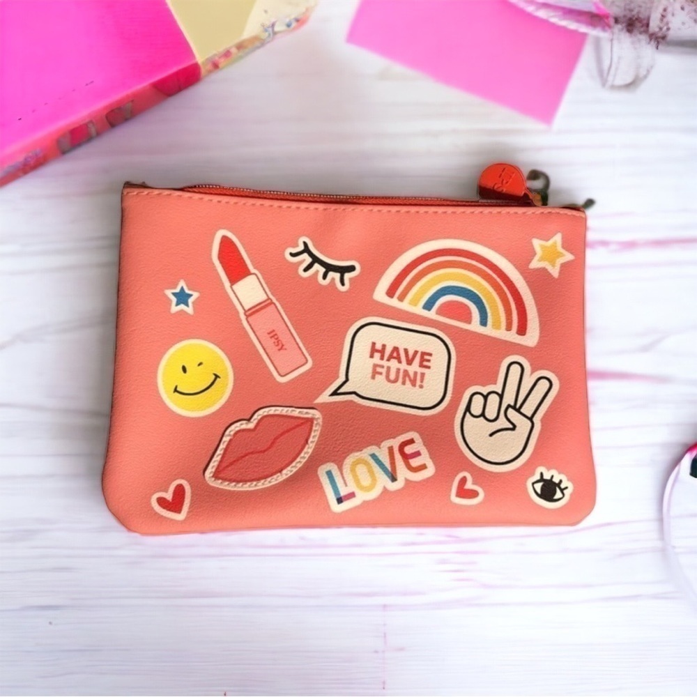 Ipsy Cosmetic Makeup Bag Y2K PoP Icons Emoji Bag